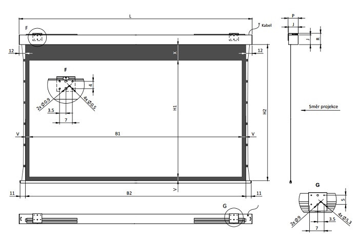 Размеры экрана JT Motors Rollo Pro Tab Tension