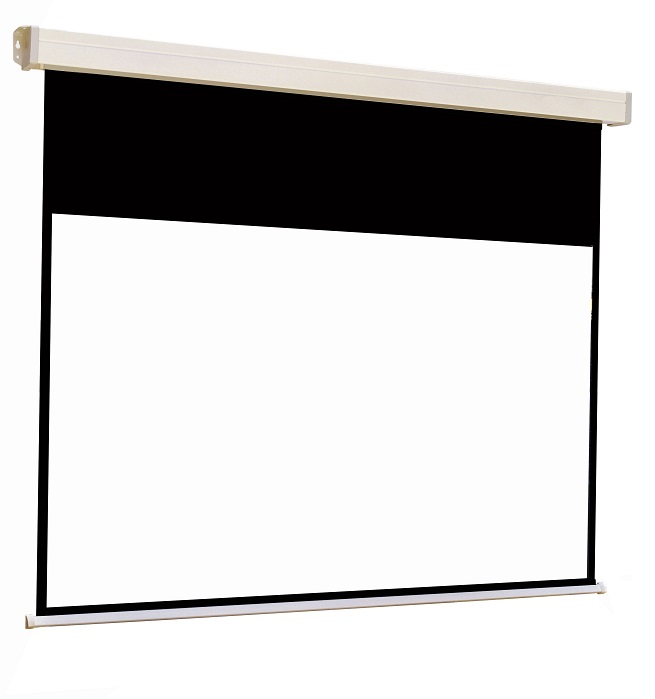 Экран с электроприводом MW Electric Screen White