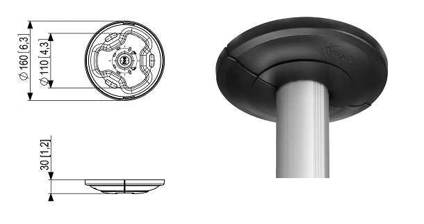 Размеры площадки Vogel's PUC1011