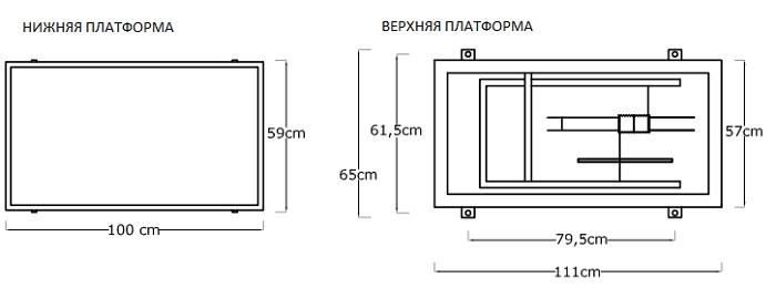 Размеры JT motors Lift BL 100